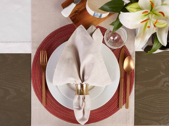 DII® Round Variegated Braided Polypropylene Placemats